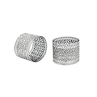 Sterling Silver Napkin Rings with delicate filigree design