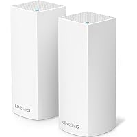 Linksys Velop Intelligent Mesh WiFi Router System: AC2200 Tri-Band, Network for Full-Speed Coverage, Computer Internet Wireless Router for Home (2-Pack) (Renewed)