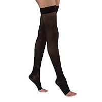 JOBST 119769 BSN Medical Compression Stocking, Thigh High, Open Toe, 20-30mmHg, Medium, Classic Black