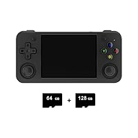 Portable Handheld Game Console RG35XX H, 3.5-inch HD, 64GB + 128G with 10000 Games, Support for Online Battles, for Boys and Girls (Black)