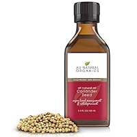 Coriander Oil - 100% Pure Natural for Aromatherapy | Promotes Healthy Digestion, Constipation | Cold-Pressed Essential Oil for Body, Skin, Hairs | Food Grade | 3.4 Oz (100 ml)