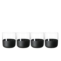 Villeroy & Boch - Manufacture Rock shot glass set/shot glass, set of 4, crystal glass with matt black base, capacity 40 ml