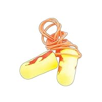3M 10080529110357 311-1252 E-A-Soft Yellow Neon Blasts Disposable Corded Earplugs, OSFA, Blue, One Size Fits All (Pack of 200)