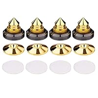 3D Printer Parts & Accessories - 4 Set Gold Speaker Spikes Isolation CD Amplifier Turntable Pad Stand Feet Double-Sided Adhesive GDeals - (Color: Gold)