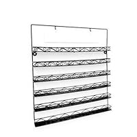 FixtureDisplays® 6-Tier Wire Display Rack for Wall Mount Use, Holds Nail Polish, Sign Included-Black119353 119353