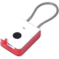 指紋南京錠 IP65 防水 USB 充電 0.5 秒でロックを解除 携帯電話のロック解除 旅行のバックパックに適しています