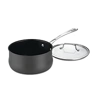 Cuisinart 64193-20 Hard Anodized 3-Quart Saucepan with Cover Contour-Stainless-Steel-Cookware, Black