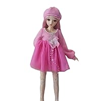 BJD Doll, Original 1/3 SD Dolls 24 Inch 18 Ball Jointed Doll DIY Toys with Full Set Clothes Shoes Wig Makeup, Best Gift for Christmas (Eileen)