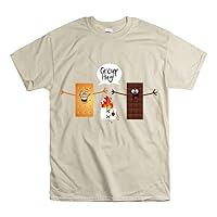 Shirt Funny Group Hug Smores Chocolate Marshmallow Novelty Camping Playful Snack Seasonal T-Shirt Unisex Heavy Cotton Tee