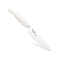 Kyocera Advanced Ceramic Revolution Series 4.5-inch Utility Knife, White Handle, White Blade