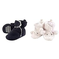 Hudson Baby Cozy Fleece and Sherpa Booties, 2-Pack