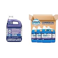 Dawn Professional Bulk Dishwashing Liquid Soap Detergent and Heavy Duty Degreaser Combo Pack, 4 Gallons of Dishwashing Soap + 3 Gallons of Dawn Heavy Duty Degreaser,Regular Scent