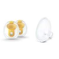 Medela Hands-Free Collection Cups Compatible with Electric Breast Pumps, 1 Set of 2 Cups + Breast Shields 27mm, 2 Count