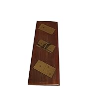 Domino Game Set Wooden Domino Game , for Time Management , Dominos Tile with Brass Inlays ,Adult Game Domino