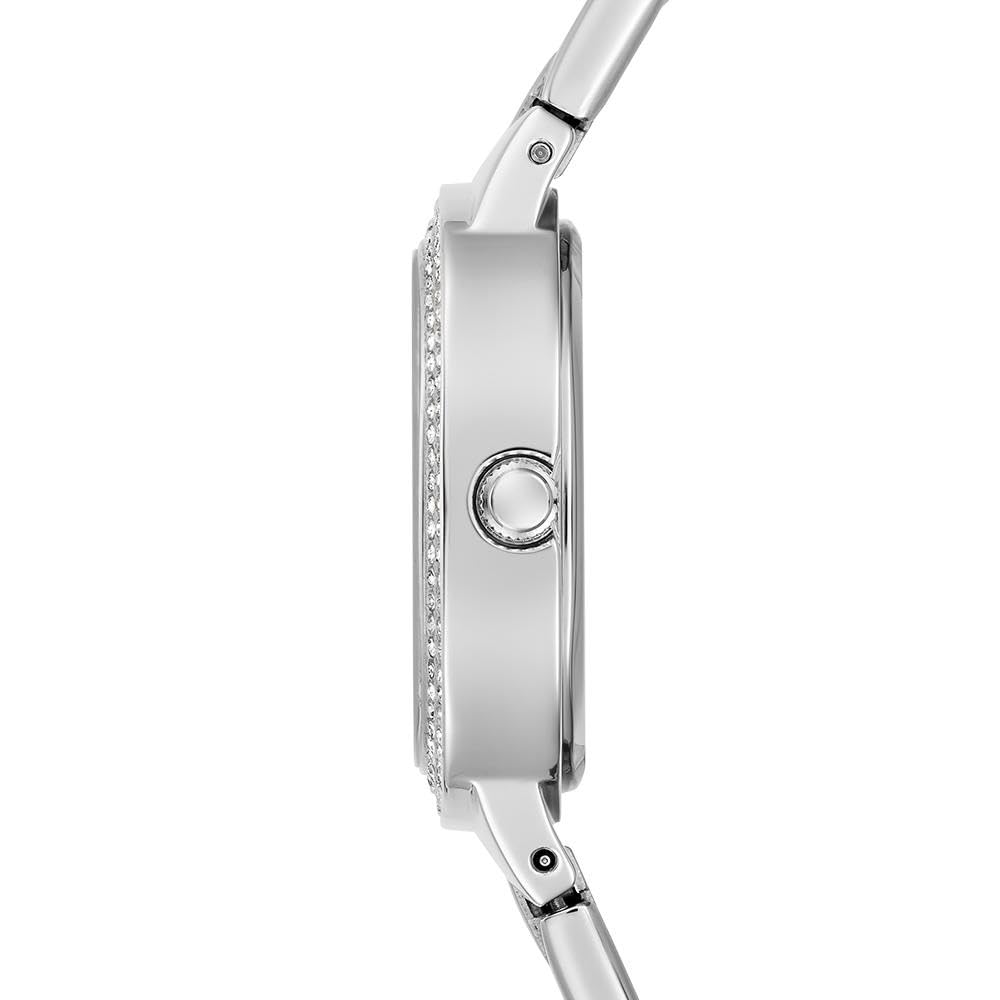 GUESS Ladies 32mm Watch - Silver Tone Strap Silver Dial Silver Tone Case