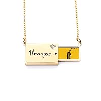 Peace Olive Branch Anti-war Letter Envelope Necklace Pendant Jewelry
