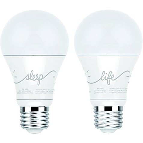 C by GE A19 C-Life and C-Sleep Smart LED Light Bulb Combo by GE Lighting, 2-Pack, Works with Alexa