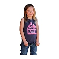 Girls Born in a Barn Tank Top - Charcoal