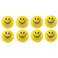 S.N.P Sports Smiley Face Squeeze Ball for Kids and Adults for Stress Relief, Support in Anxiety and Playing (Set of 8)