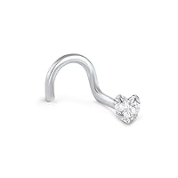 316L Surgical Steel Nose Ring Straight, Lbend, Screw, Bone Choose Your Color & Style 3mm Heart Stone 18G