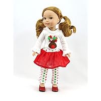 American Fashion World Reindeer Christmas Tutu for 14-Inch Dolls | Premium Quality & Trendy Design | Dolls Clothes | Outfit Fashions for Dolls for Popular Brands