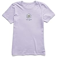 Life is Good Women's Daisy Vintage Crusher Cotton Graphic T-Shirt, Short Sleeve