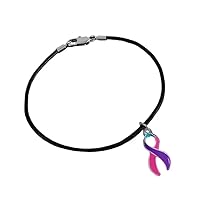 Stylish Black Cord Charm Bracelet - Support All Causes with Style - Handcrafted Design for Fashion and Advocacy