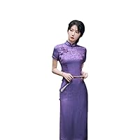 Chinese style cheongsam improved retro temperament long Tang dress