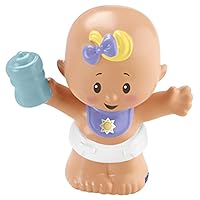 Little People Replacement Parts 1-2-3 Babies Playdate Playset - GLT76 and GRW95 ~ Replacement Baby ~ Blonde Hair ~ Purple Bow and Bib ~ Blue Bottle