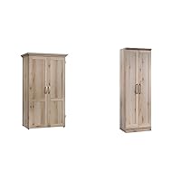 Sauder Miscellaneous Storage Craft & Sewing Armoire (Pacific Maple) HomePlus Two Door Storage Pantry Cabinet (Pacific Maple Finish)