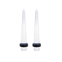 Clear Straight Ear Tapers Acrylic Material (1 Pair)