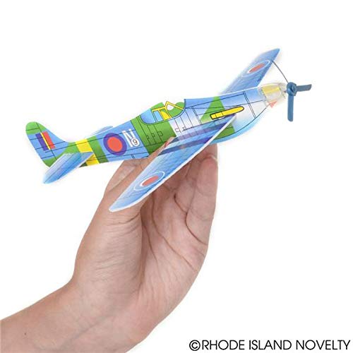 Rhode Island Novelty Foam 8 Inch Flying Glider Planes 48 Piece Assortment