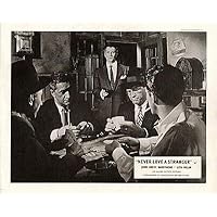 Never Love a Stranger John Drew Barrymore and Guys Playing Cards Lobby Card