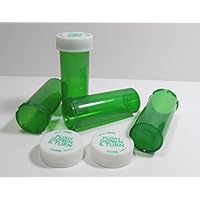 Medicine Pill Bottles w/Child-Resistant Caps, Green Pharmacy Grade, Giant 60 Dram Pack of 10 Sets