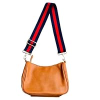 Lucy Handbag - Women Travel Bags - Adjustable Strap - Shoulder Bag - Satchel - Brown; Berry Stripe