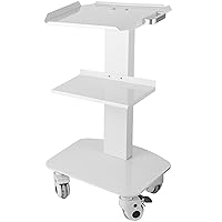 Medical Cart,3-Layer Lab Cart 70.5 LBS Load Capacity,Heavy Duty Esthetician Cart with 4 PE Wheels for Lab, Hospital, Dental Office, Salon and More