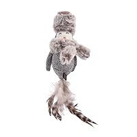 P.L.A.Y. Cute Cat Toys - Holiday & Christmas Themed Organic Catnip Filled Toy, Great for Adult Cats and Kittens - Machine Washable, Recycled Materials, Rattles, Crinkles, Feathers (Blissful Birdie)