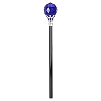 Halloween Cosplay Plastic Diamonds Crown Wand King Queen Price Princess Role Play Sceptre Royal Blue One Size
