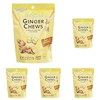 Ginger Chews Original Prince Of Peace 4 oz Bag (Pack of 5)