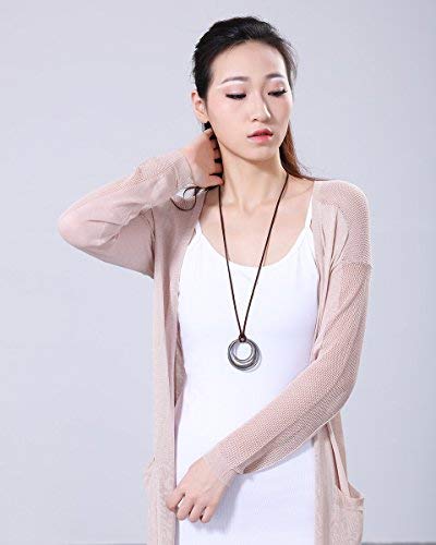 COOSTUFF ANNA Womens Multilayer Pendant Necklaces Vintage Jewelry Fashion Long Sweater Necklace for Woman