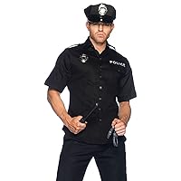 Infage Police Cosplay Costume, 3-Piece Set, Handcuffs Included, Men's, Costume, Parties, Events, Halloween