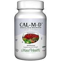 Maxi-Health Cal-M-D - Calcium Citrate - with Vitamins K2, D3 and Magnesium, Tablets, Kosher (240)