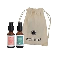 Wellena Digestive Bitters Kit, Before and After Meal Liquid Herbal Supplement, Healthy Digestion and Hormone Support, Helps Digestion