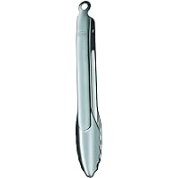 Stainless Steel 9-inch One-Handed Locking Tongs (12915)