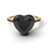 Choose Your Gemstone 18k Gold Plated Ring Heart Shaped Everyday Casual Wear, Party Wear Ring Modern Design Engagement Gift for Women, Girls and Ladies Size : 4,5,6,7,8,9,10,11,12,13