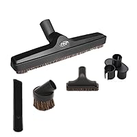 5PCS Universal Vacuum Cleaner Accessories Accessories-12in Floor, Dusting, Crevice, Board Caddy Tool, Upholstery Brush, 1 1/4 inch (32mm) Inner Diameter, Fits All, Black