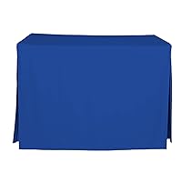 Machine Washable Polyester Solid Fitted Stain Resistant Table Cover Rectangular 48-inch x 24-inch Tablecloths for Events Wedding Special Occasions Table Cloth 4-Foot, Blue