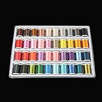 SELCRAFT 40 Colors/Box Embroidery Machine Sewing Thread Knitting Yarn Spools Craft Embroidery Thread Floss Kit DIY Sewing Reels Supplies Model 5028