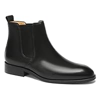Fashion Tailored Mens Chelsea Boots - Casual Dress Boot with Leather Sole- Rugged Style and Functionality - Rounded Toe