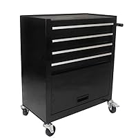 Rolling Tool Chest, 4 Drawer Tool Box with Wheels, Heavy Duty Industrial Service Cart Storage Organizer with Locking System, Rolling Tool Box Organizer Tool Case for Garage, Repair Shop